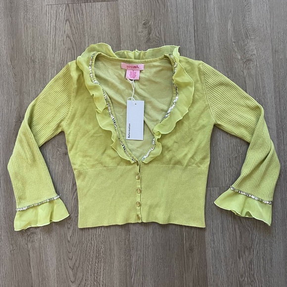 Reformation Vintage Green Cardigan Top XS - Picture 1 of 3
